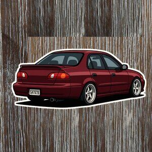 Toyota Corolla 8th generation 1998-2002 Vinyl Sticker